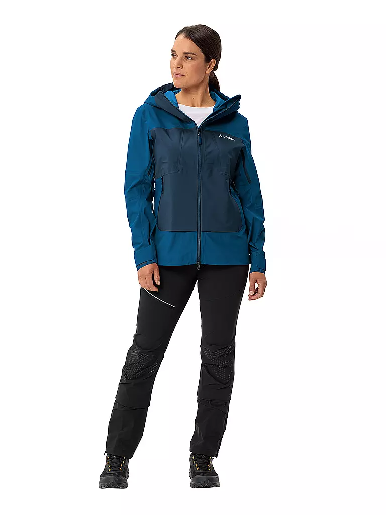 VAUDE | Veste de randonnée femme Croz Alpine 3L à capuche | Bleu foncé