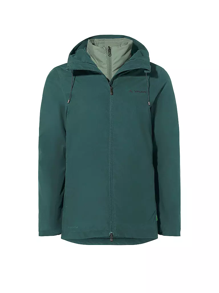 VAUDE | Veste de randonnée femme Mineo 3en1 à capuche | Vert foncé