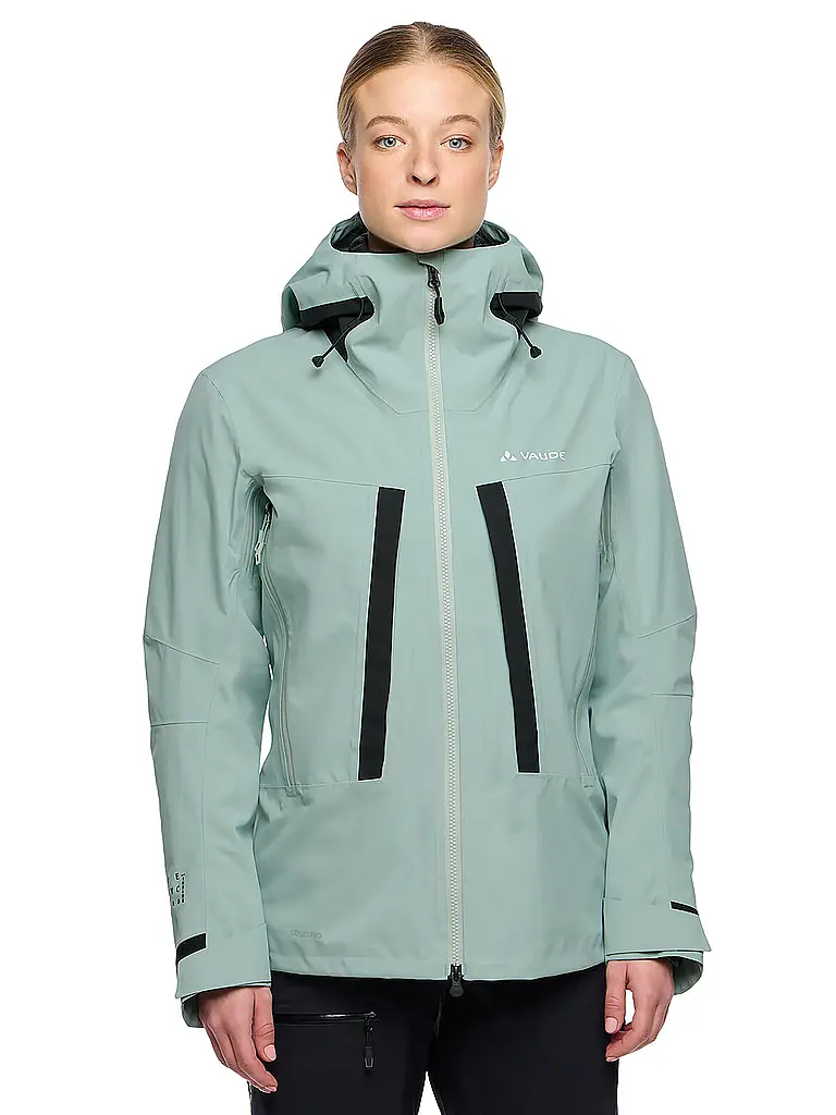 VAUDE | Veste de randonnée pour femmes Monviso 2,5L à capuche | Vert clair