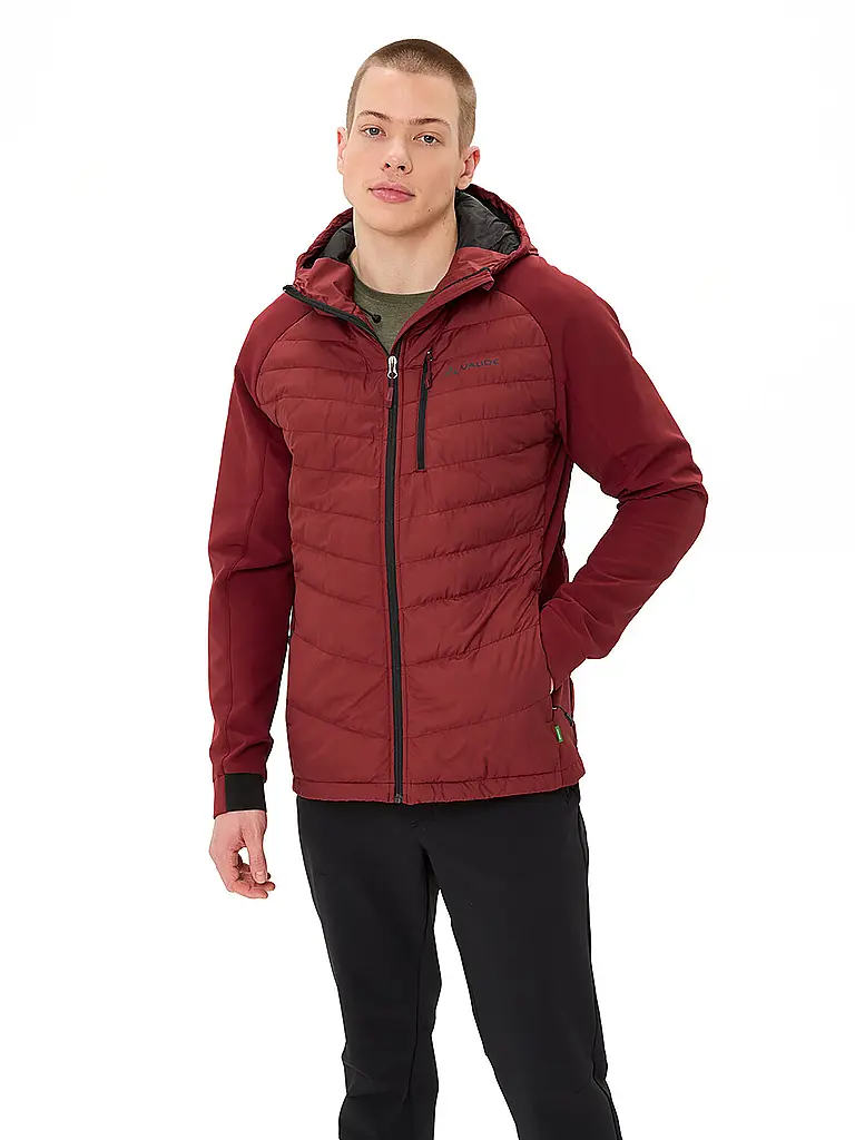 VAUDE | Veste hybride à capuche Elope pour hommes | Rouge foncé
