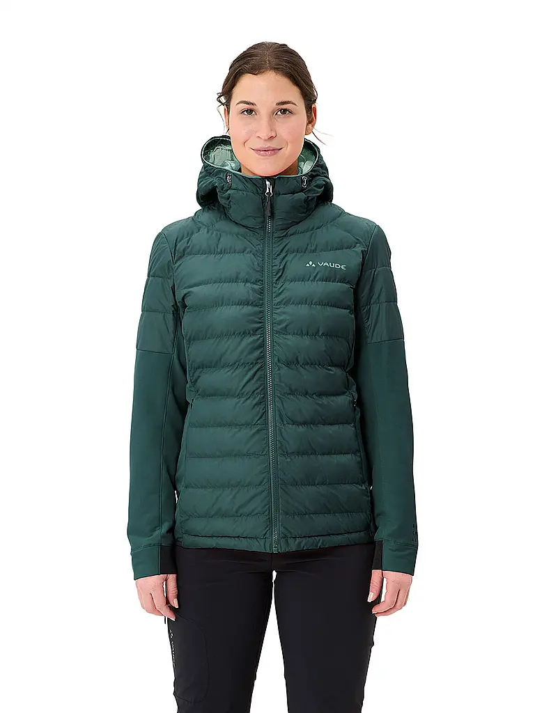 VAUDE | Veste hybride femme Elope Thermo Hoodie | Vert foncé