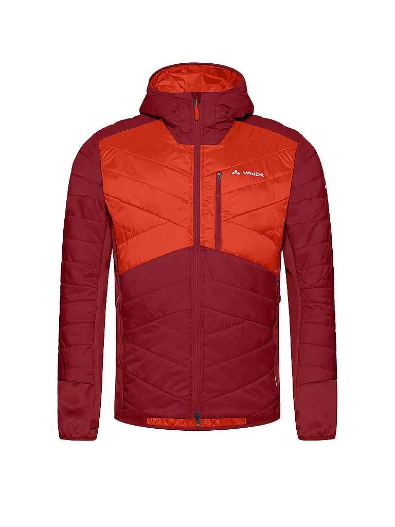 VAUDE | Veste isolante Sesvenna à capuche pour hommes | Rouge foncé