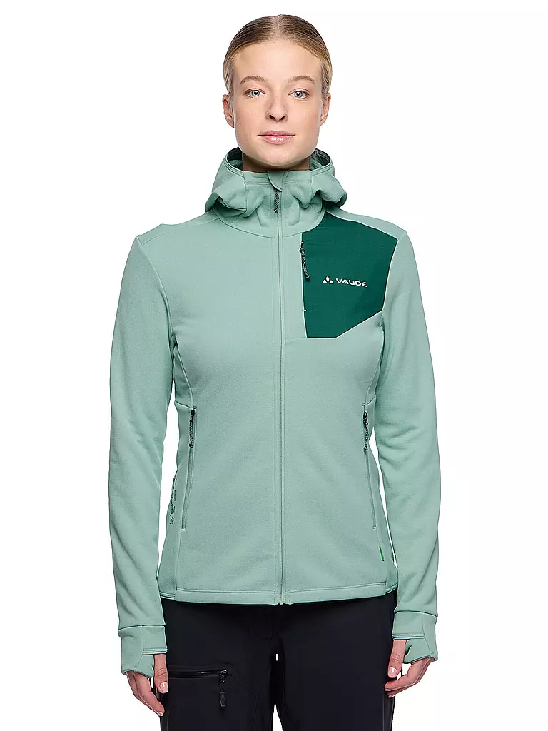 VAUDE | Veste polaire à capuche Monviso III pour femmes | Vert clair