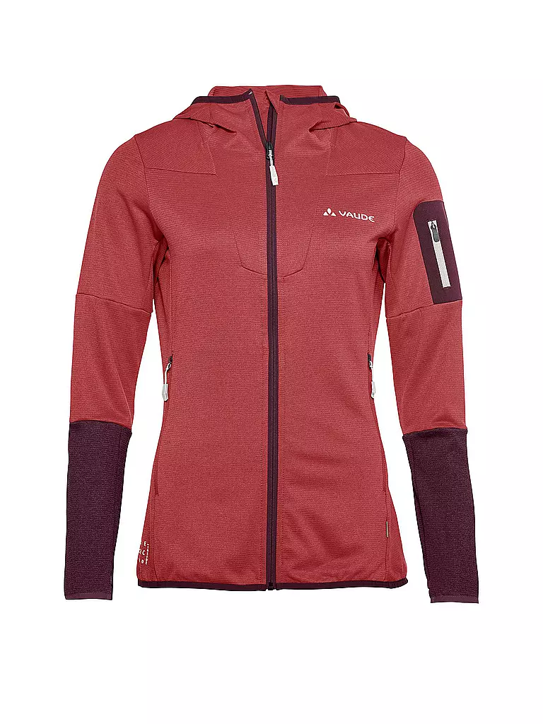 VAUDE | Veste polaire à capuche Monviso pour femmes | Rouge foncé