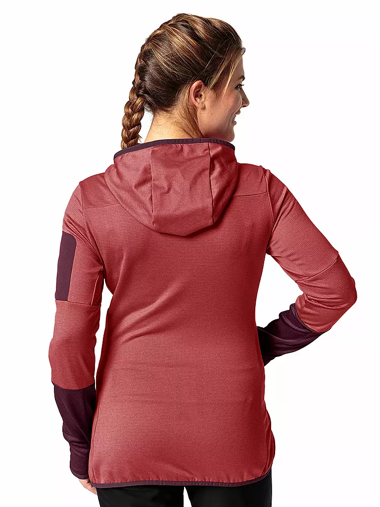 VAUDE | Veste polaire à capuche Monviso pour femmes | Rouge foncé