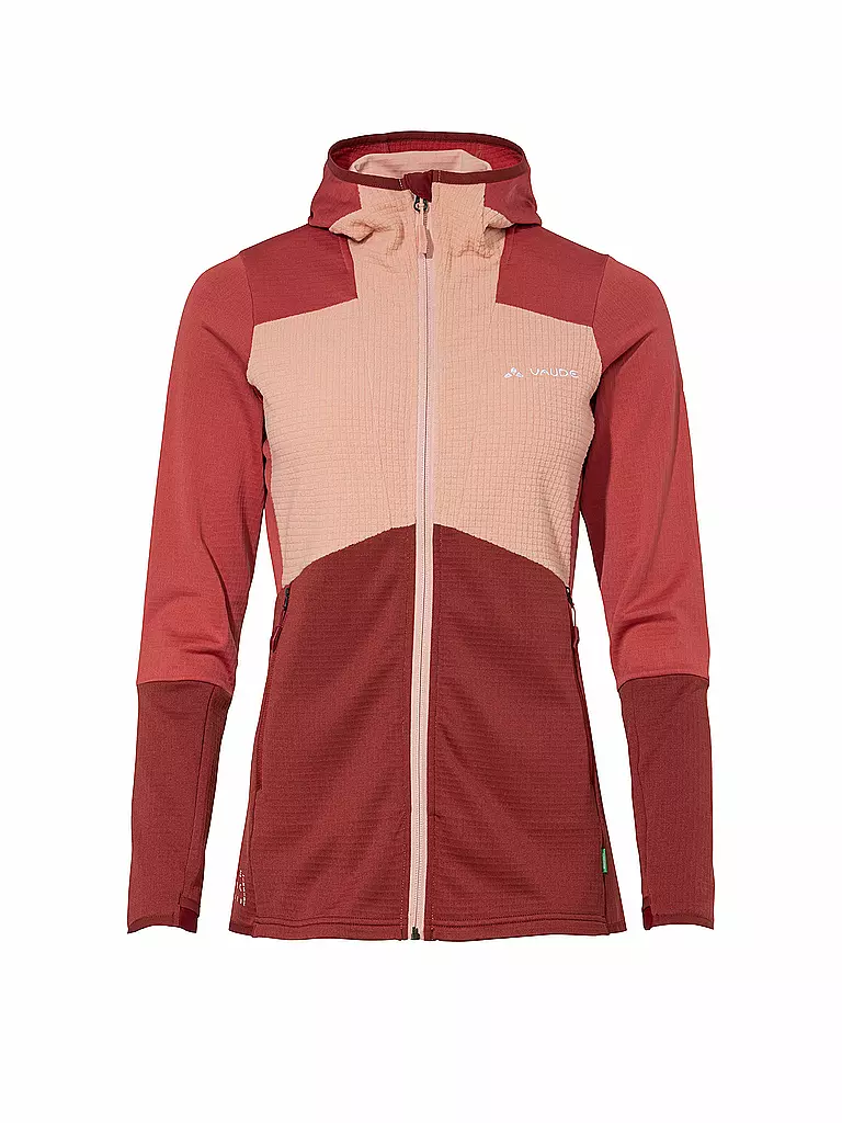 VAUDE | Veste polaire de randonnée pour femme Monviso Grid Fleece | Rouge foncé