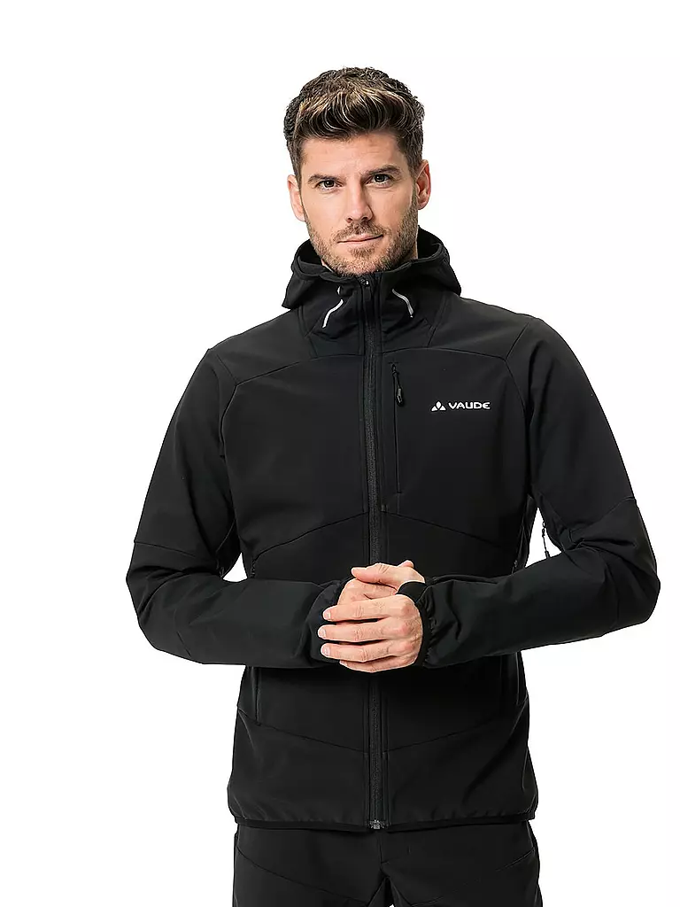 VAUDE | Veste softshell Larice à capuche pour hommes | Noir