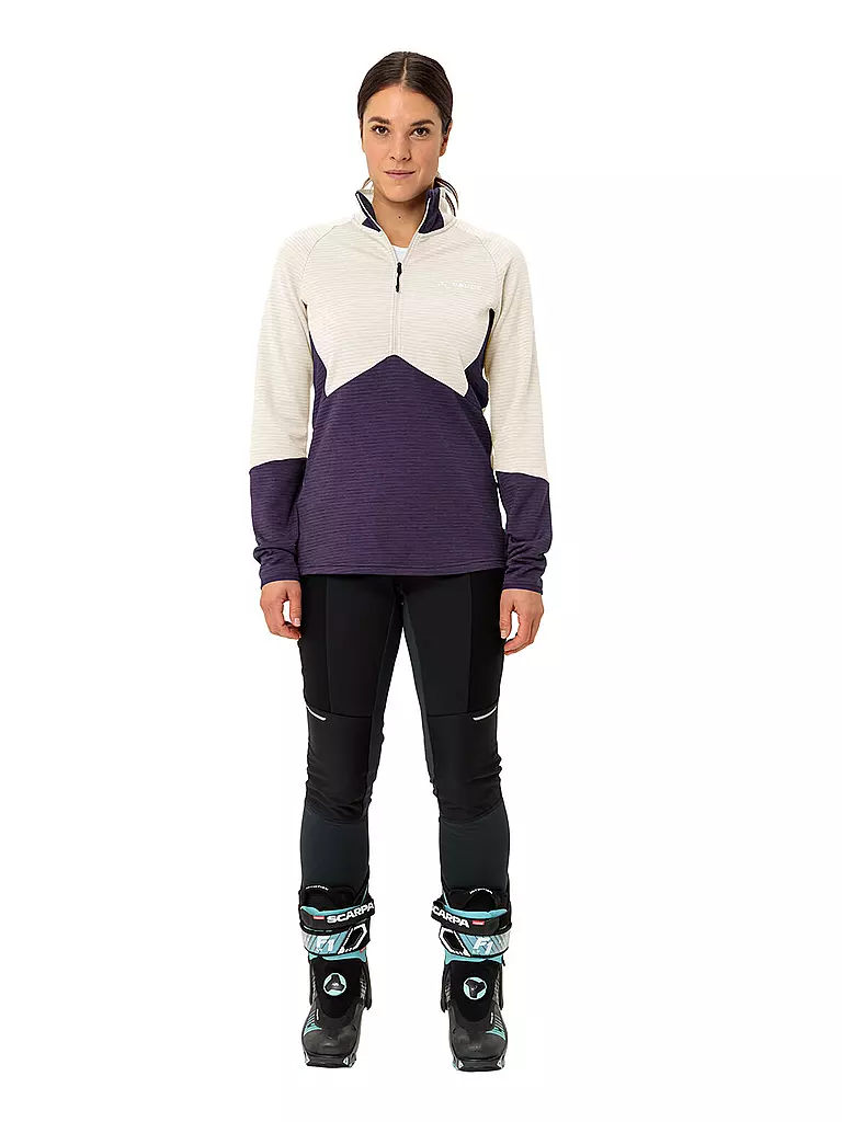 VAUDE | Zipshirt de randonnée Larice en polaire pour femmes | Beige