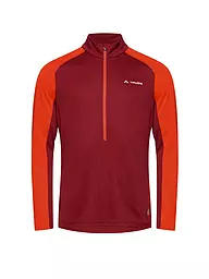 VAUDE | Zipshirt de sport pour homme Larice Light Shirt II | Rouge foncé