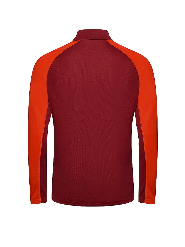 VAUDE | Zipshirt de sport pour homme Larice Light Shirt II | Rouge foncé
