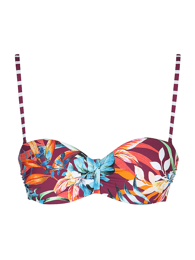 Damen Bikinioberteil Bandeau rouge foncé 44D