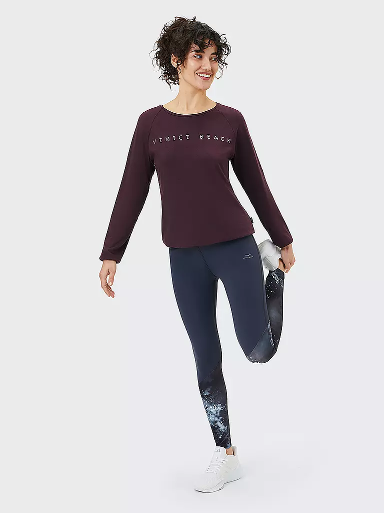 VENICE BEACH | Damen Fitnessshirt Rylee | Rouge foncé