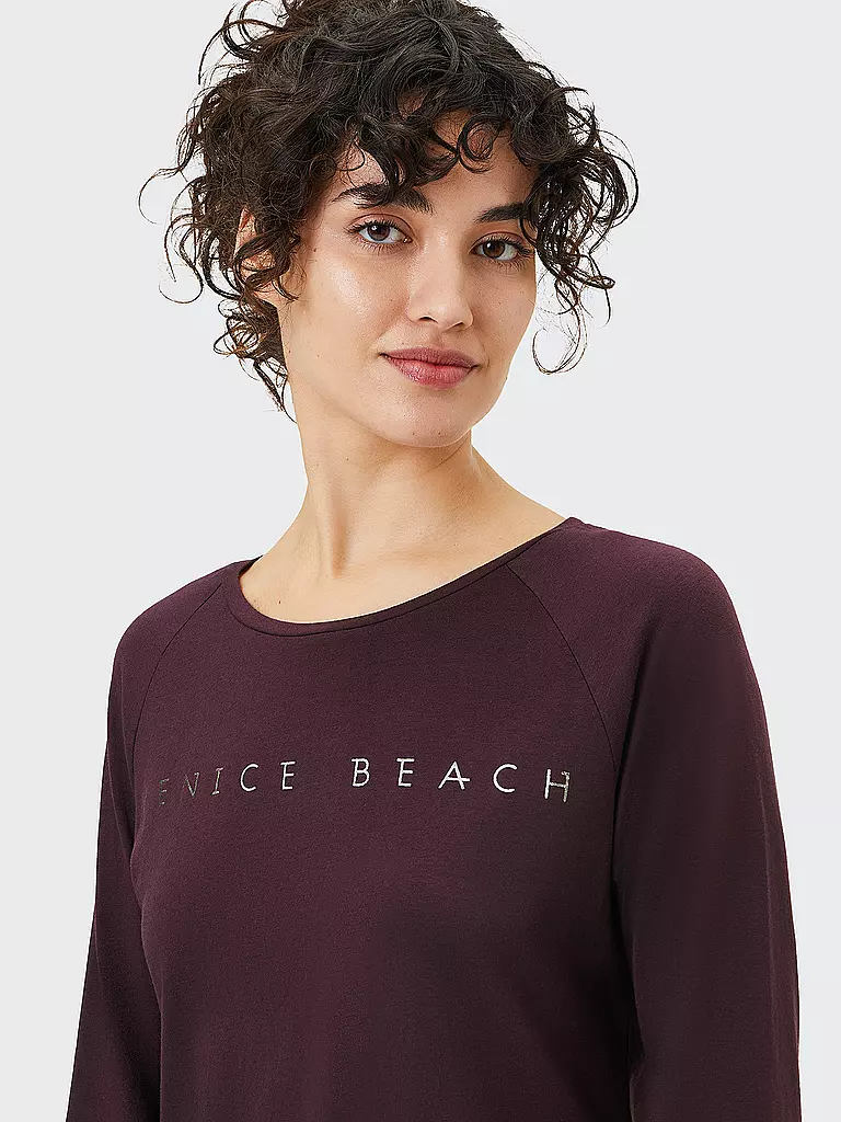 VENICE BEACH | Damen Fitnessshirt Rylee | Rouge foncé