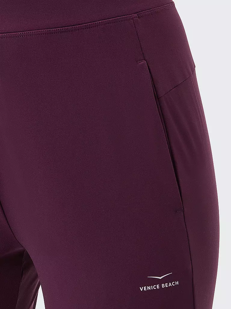 VENICE BEACH | Damen Fitnesstight Brandy | Rouge foncé