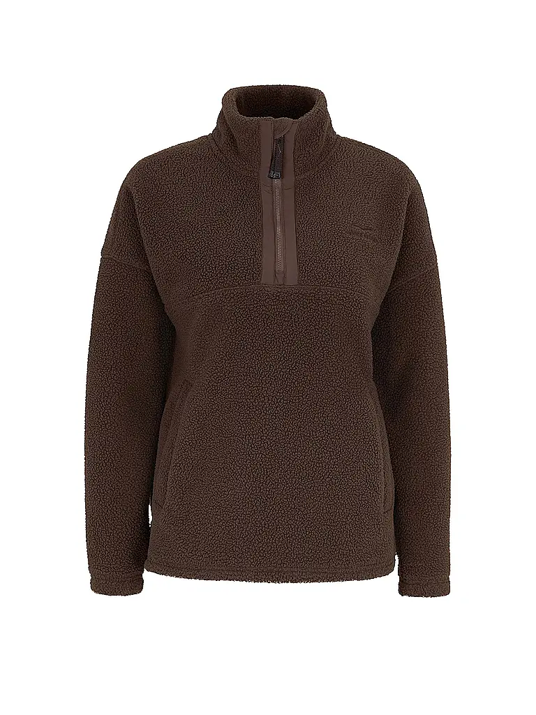 VENICE BEACH | Sweat de fitness femme Sarah HalfZip | Marron