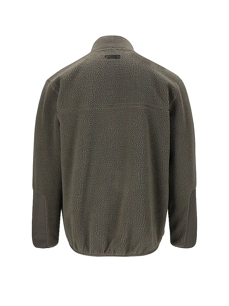 VIRTUS | Sweat-shirt en polaire à demi-fermeture éclair pour homme | Vert foncé