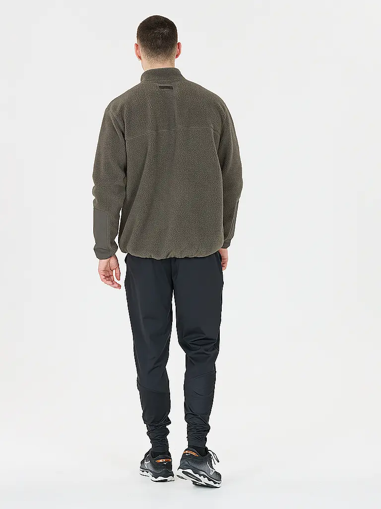 VIRTUS | Sweat-shirt en polaire à demi-fermeture éclair pour homme | Vert foncé