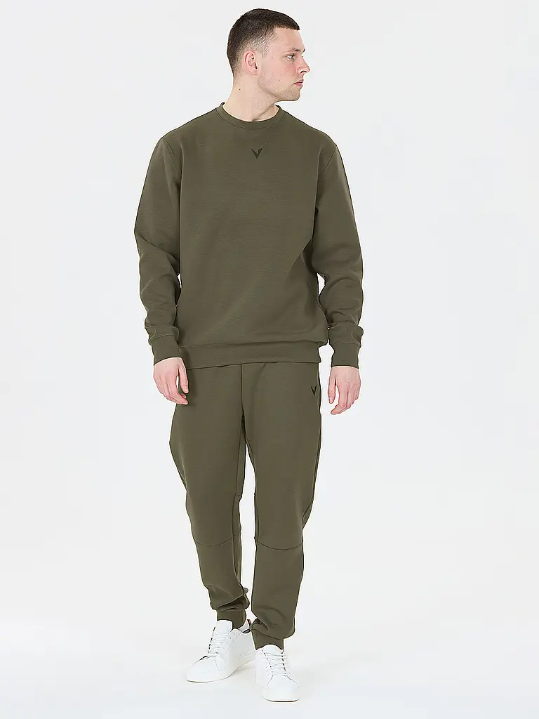 VIRTUS | Sweat-shirt Homme Taro Crew | Vert foncé