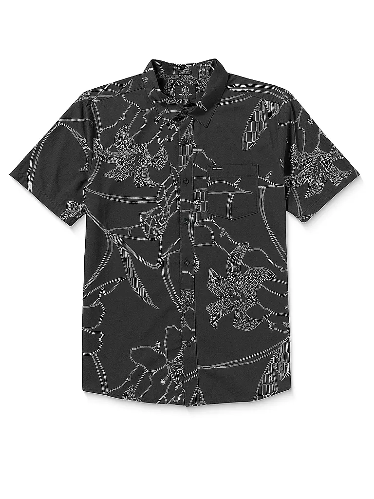 VOLCOM | Chemise de plage Cad Floral pour hommes | Gris