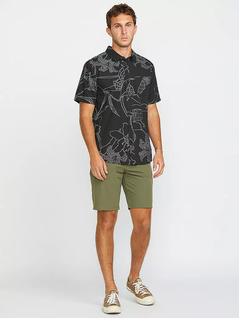 VOLCOM | Chemise de plage Cad Floral pour hommes | Gris