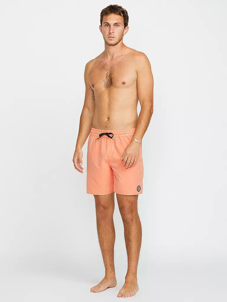 VOLCOM | Short de bain homme Center Trunk 17 | Corail