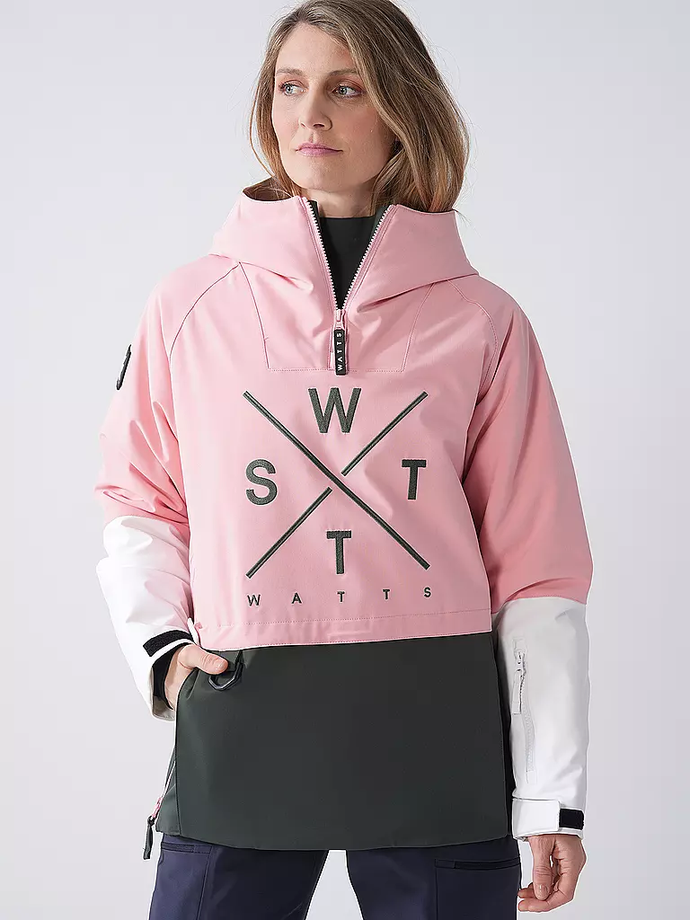WATTS | Veste de ski anorak X-Metod pour femmes | Rose