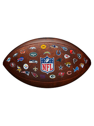 WILSON | Ballon de football américain NFL Off Throwback Logo des 32 équipes