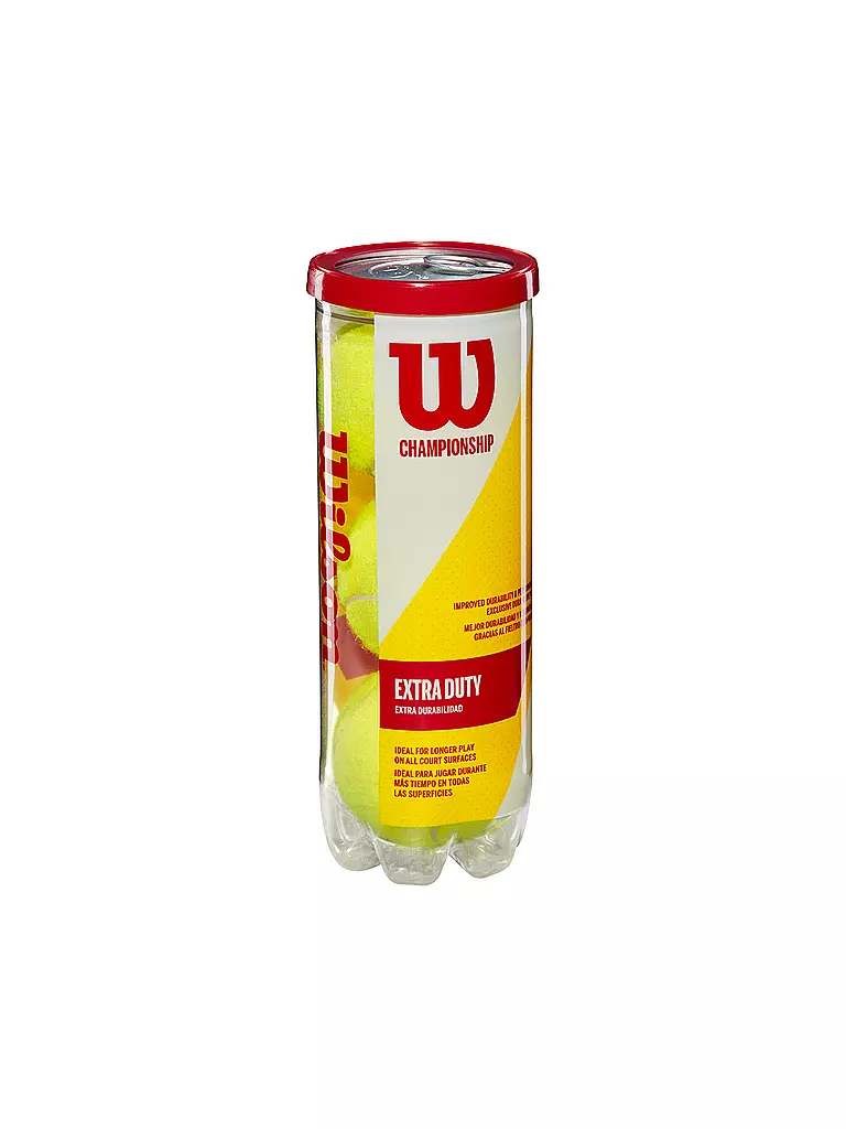 WILSON | Balles de tennis Championship, boîte de 3 | Jaune