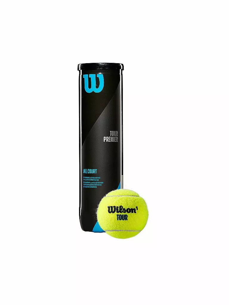 WILSON | Balles de tennis Tour Premier All Court, boîte de 4 | Jaune