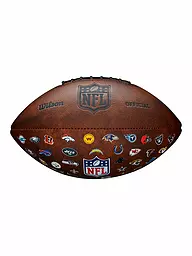 WILSON | Ballon de football américain NFL Off Throwback Logo des 32 équipes | Marron