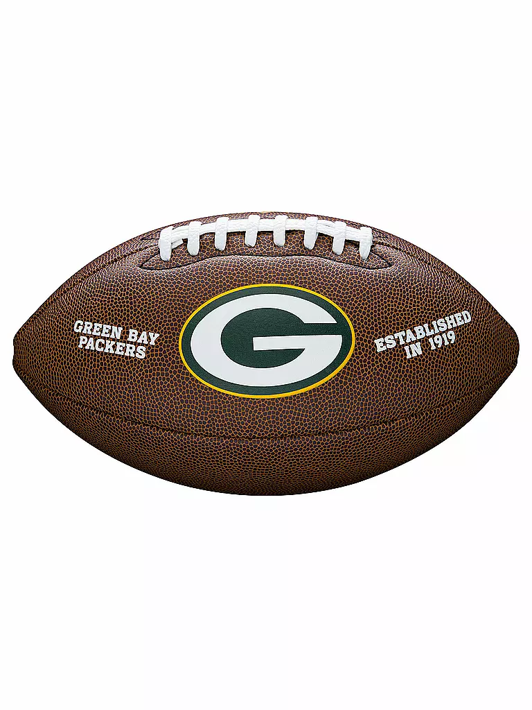 WILSON | Ballon de football américain NFL sous licence Green Bay Packers | Marron