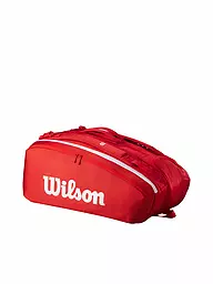 WILSON | Sac de tennis Super Tour Red Collection 12 raquettes | Rouge