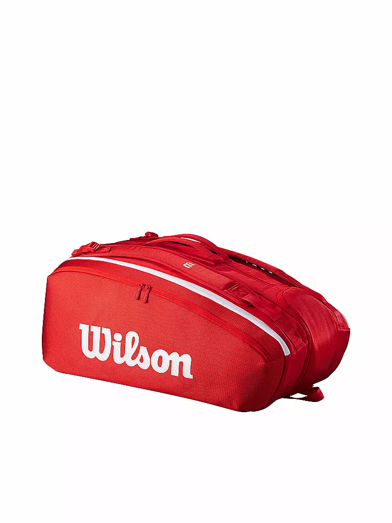 WILSON | Sac de tennis Super Tour Red Collection 12 raquettes | Rouge
