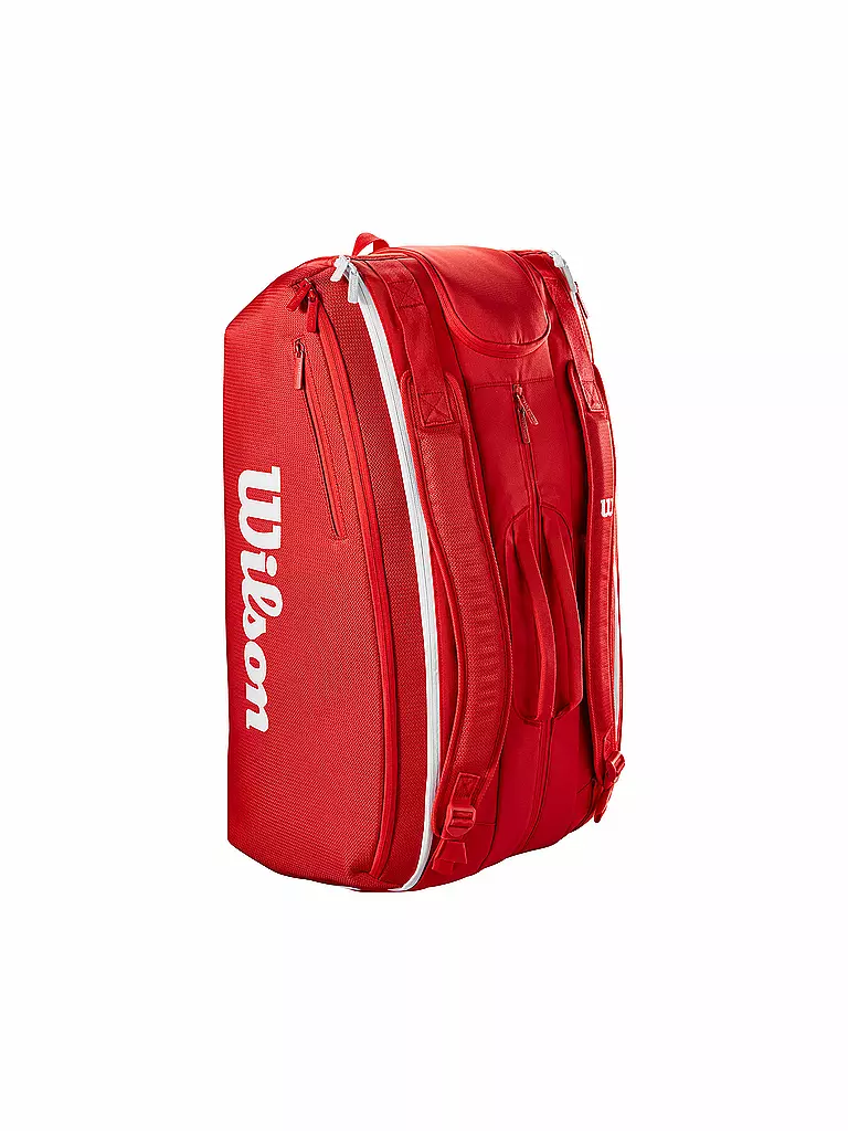 WILSON | Sac de tennis Super Tour Red Collection 12 raquettes |
