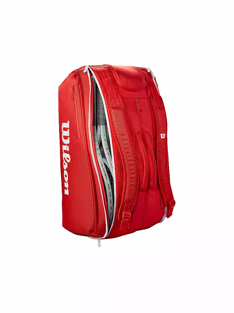 WILSON | Sac de tennis Super Tour Red Collection 12 raquettes |