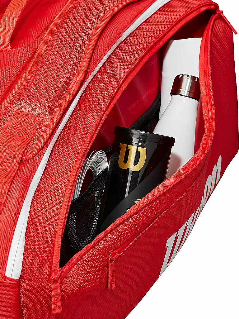 WILSON | Sac de tennis Super Tour Red Collection 12 raquettes |