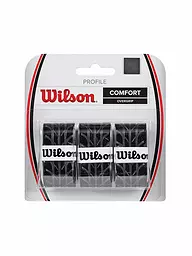 WILSON | Surgrips de tennis Profile, paquet de 3 | Noir