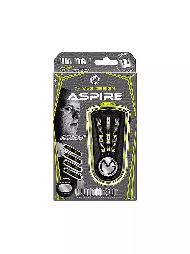 WINMAU | Fléchettes Softdart MvG Aspire 20g | Vert
