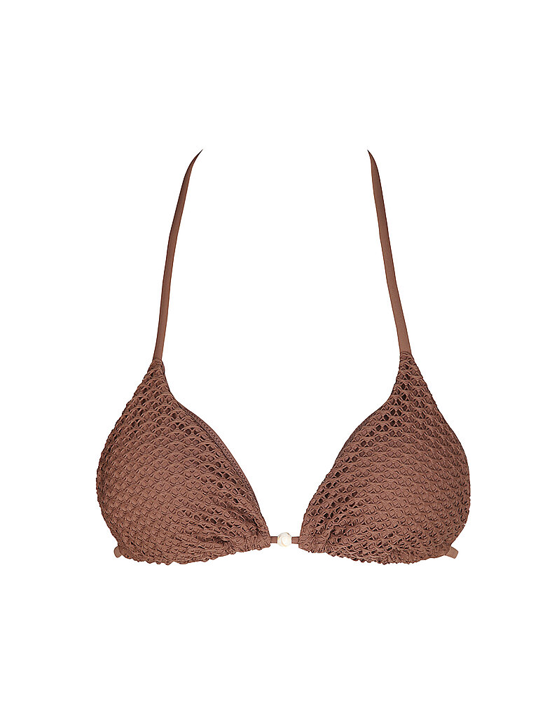 Haut de bikini triangle marron 80B