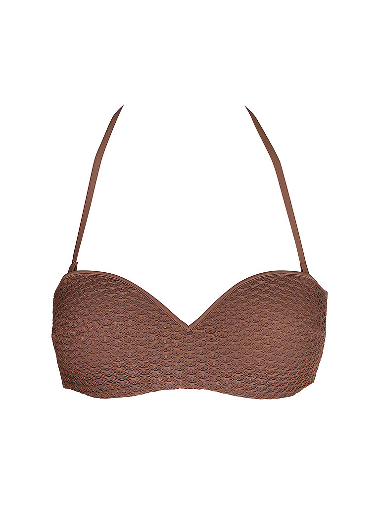 Damen Bikinioberteil Bandeau marron 75C