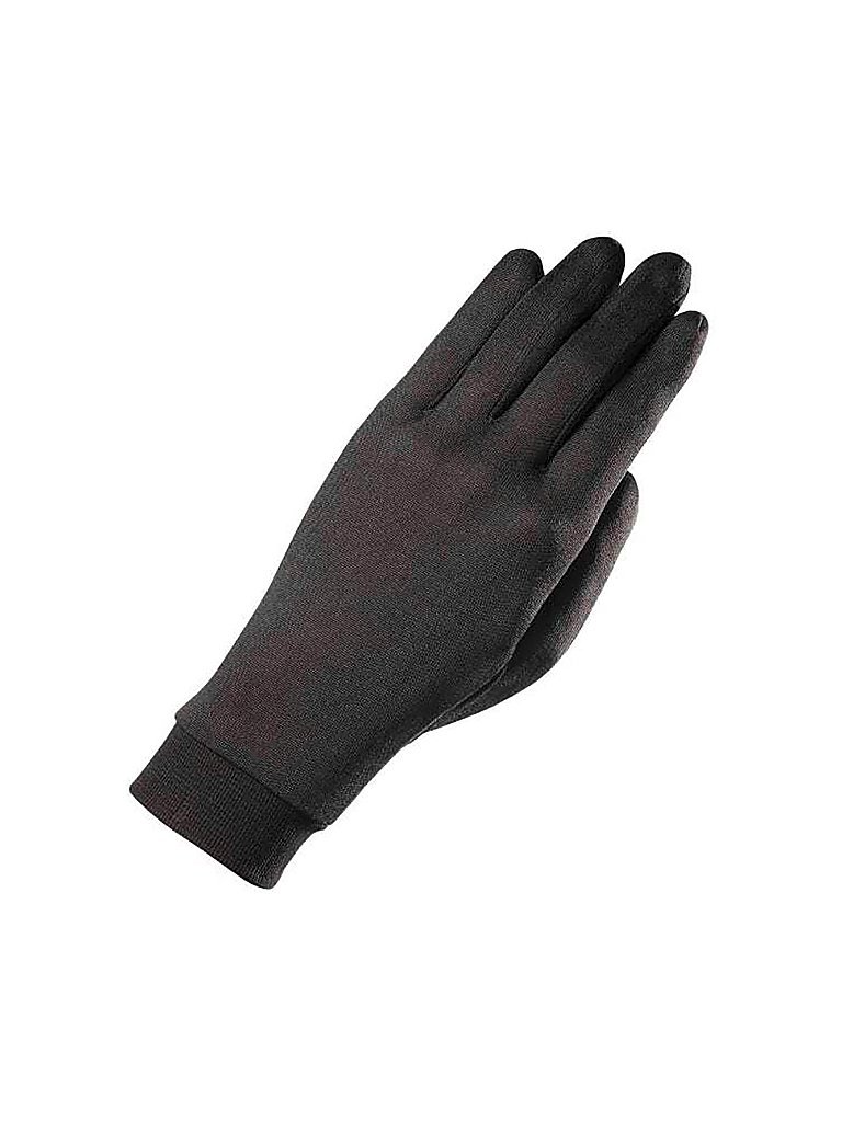 Zanier Gants en soie Silk noir XS