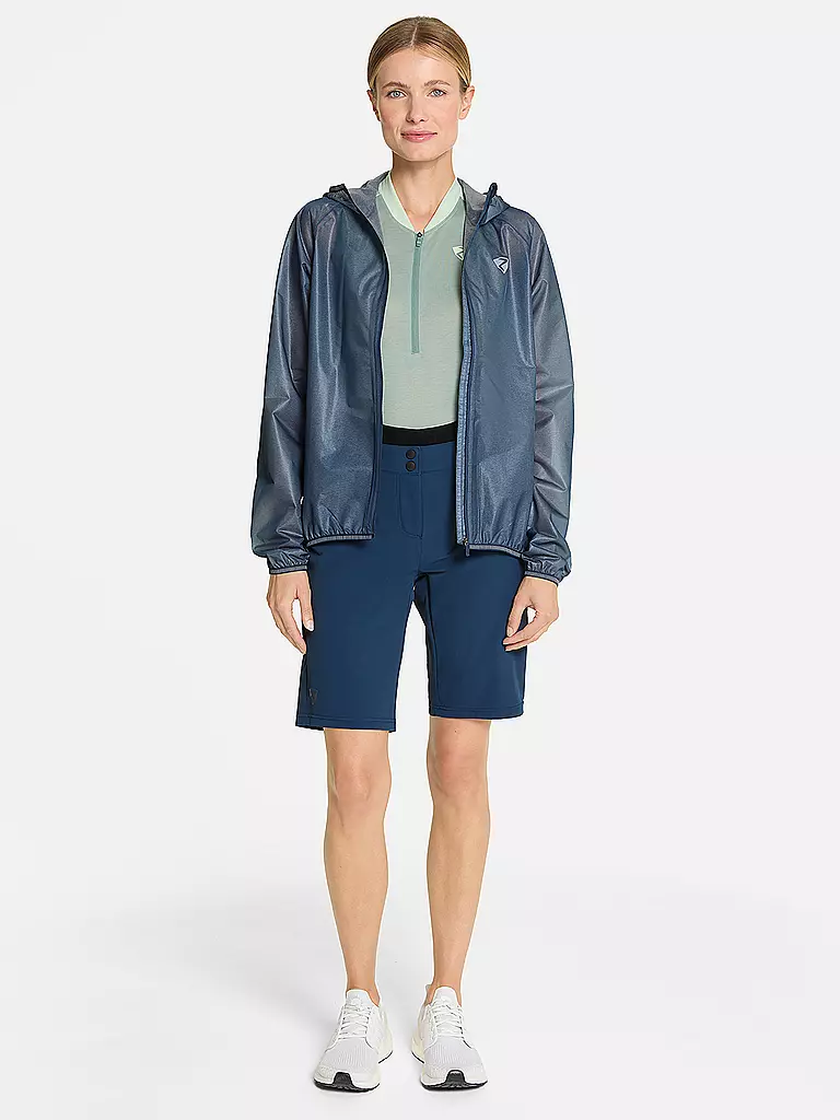 ZIENER | Veste de pluie pour femmes Natina à capuche | Bleu foncé